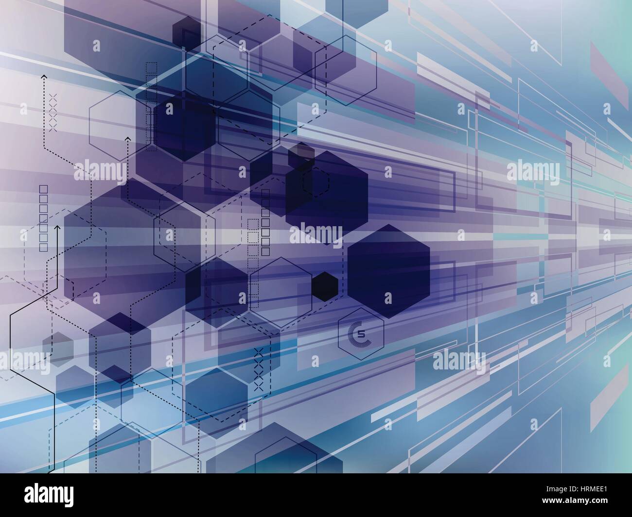 abstract technology background vector with hexagons Stock Vector Image ...