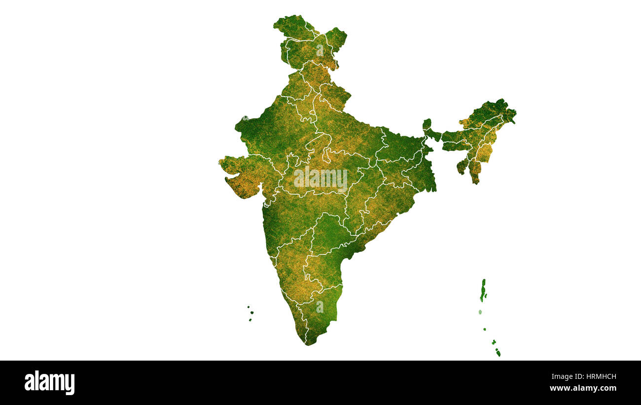 India map with states hi-res stock photography and images - Alamy