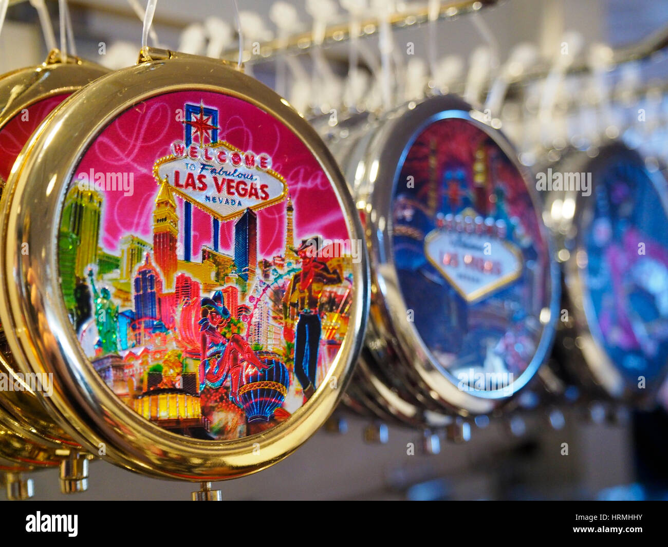 Las Vegas key chain souvenirs in a shop in Las Vegas Stock Photo - Alamy