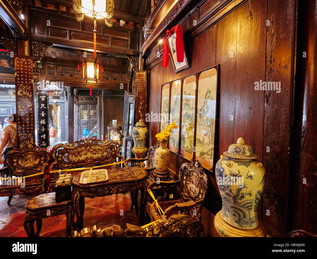 Interior of the Old House of Tan Ky. Hoi An Ancient Town, Quang Nam Province, Vietnam. Stock Photo