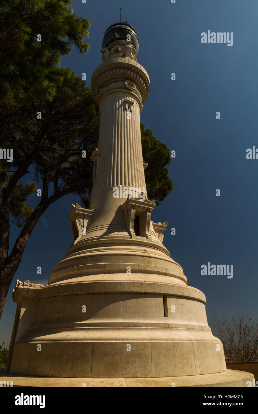 Lighthouse of Gianicolo or Janiculum built by Manfredo Manfredi on hill