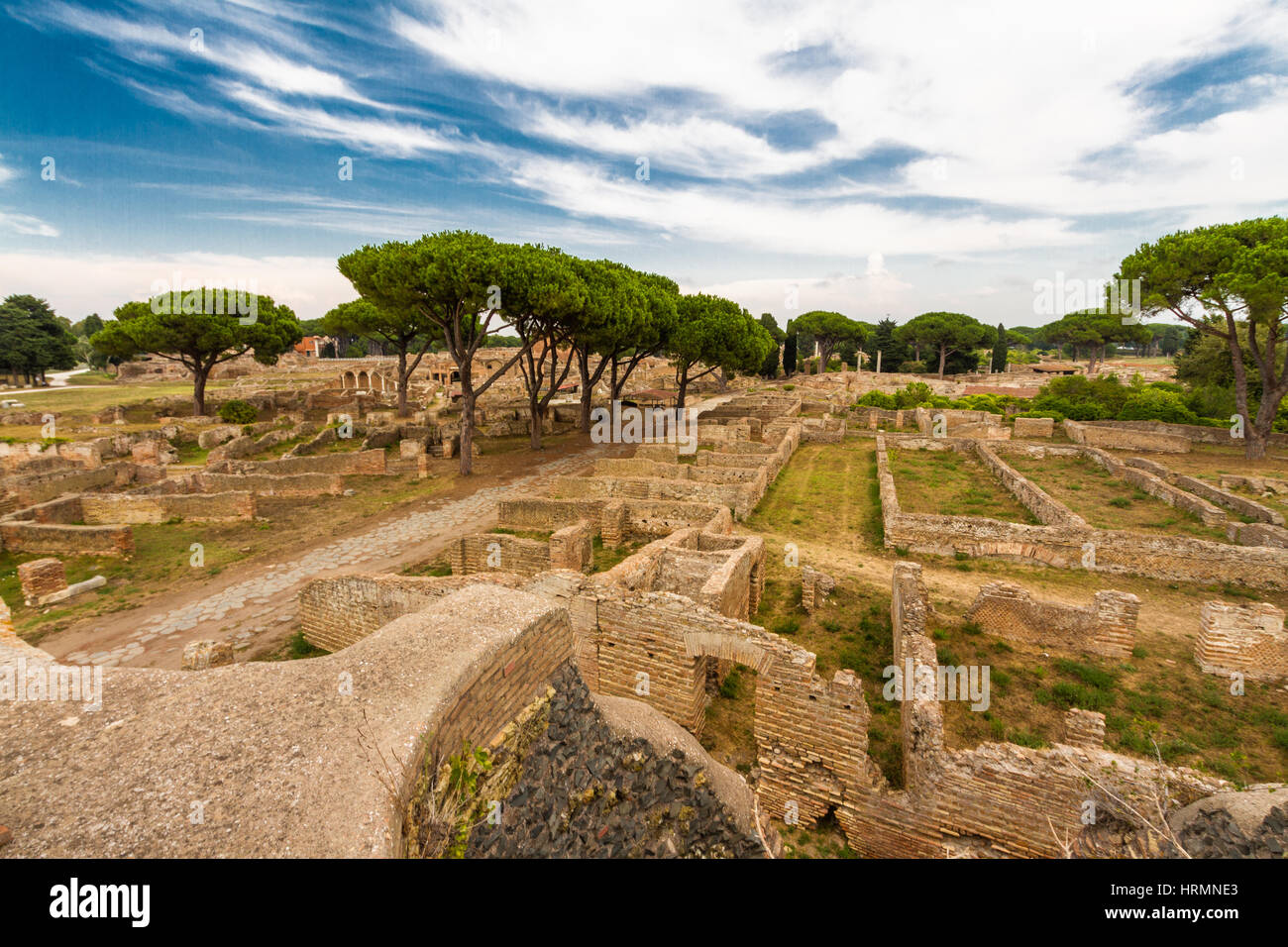Roman building ruins at Ostia Antica, roman city. Rome in Italy Stock ...