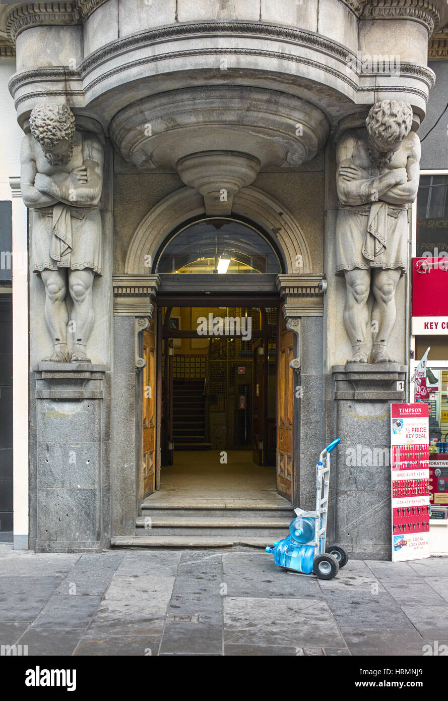 Door pillars in Glasgow Stock Photo