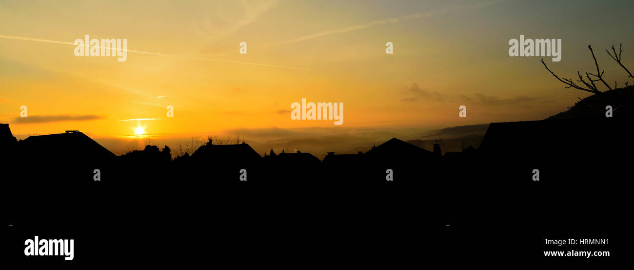 Sunset over hills little hi-res stock photography and images - Alamy
