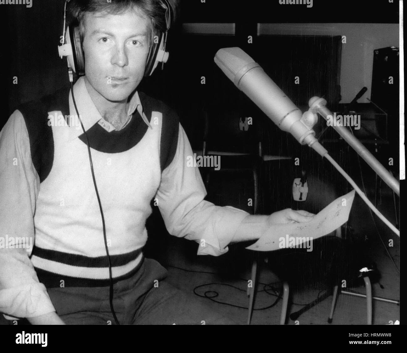 Feb. 02, 1978 - Roddy Llewellyn Turnes to ''Pop'' - Roddy Llewellyn, 30, Princess Margaret's Boyfriend Had his First Day in a Recording Studio in the First Step to Becoming a 'Pop' Star, He was Making a Demonstration Disc at the Air Studious, Oxford Street, Claude Wolff, The Husband Manger of Perula Clark, Has Signed up Roddy, Who Said that he Has a Marvellous Voice, and Cannot Pail, Later He will Accompany Petula on a French Television SHow. Photo Shows:- Roddy Llewellyn Seen During the Making of a Demonstration Disc at the Air Strudios Oxford St. Today, (Credit Image: © Keystone Press Agency Stock Photo