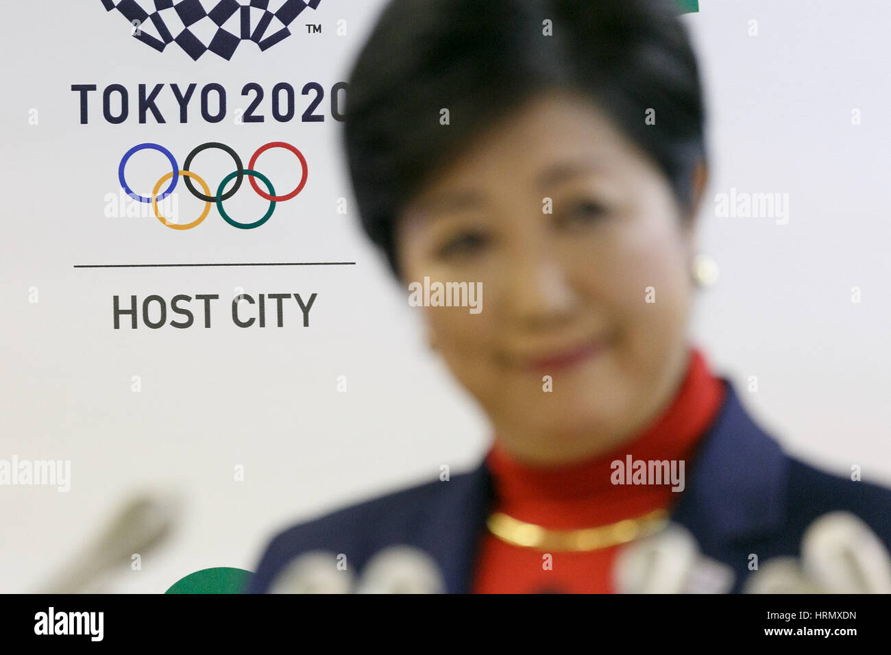 Tokyo Governor Yuriko Koike attends her regular press conference at the ...