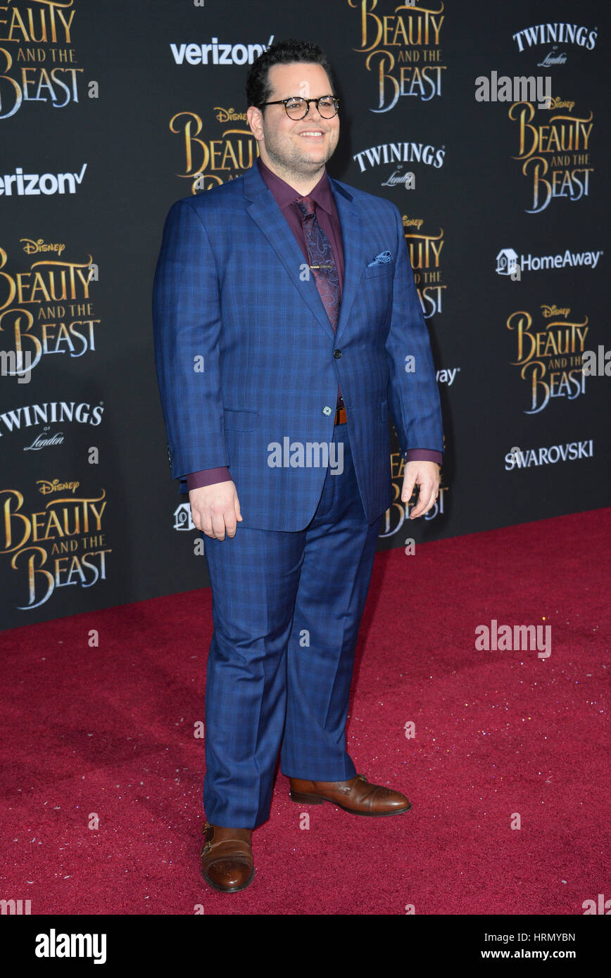 Los Angeles, USA. 02nd Mar, 2017. Actor Josh Gad at the premiere for Disney's 'Beauty and the Beast' at the El Capitan Theatre, Hollywood. Picture Credit: Sarah Stewart/Alamy Live News Stock Photo