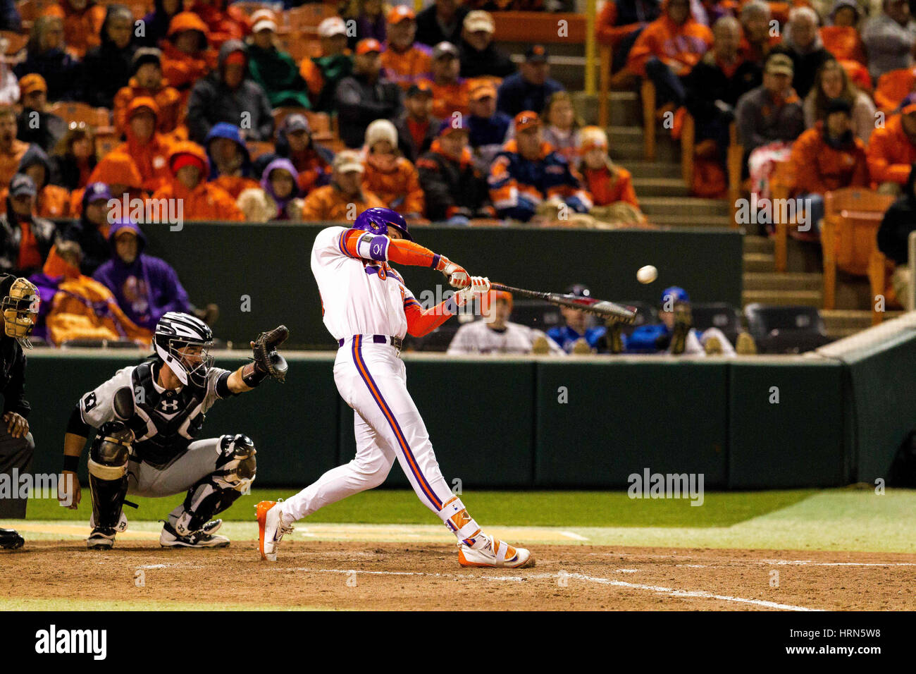 Clemson Sc Usa 3rd Mar 2017 Tigers First Baseman Seth