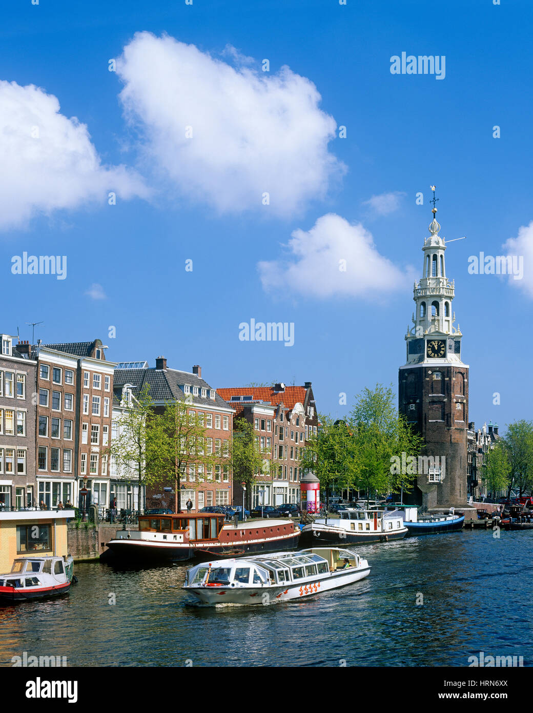 Oude Schans and Montelbaan Tower, Amsterdam, Holland , Netherlands
