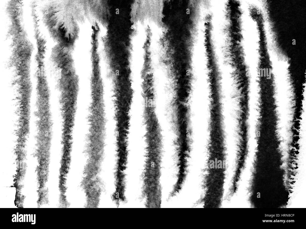Watercolor zebra stripes pattern - raster illustration Stock Photo