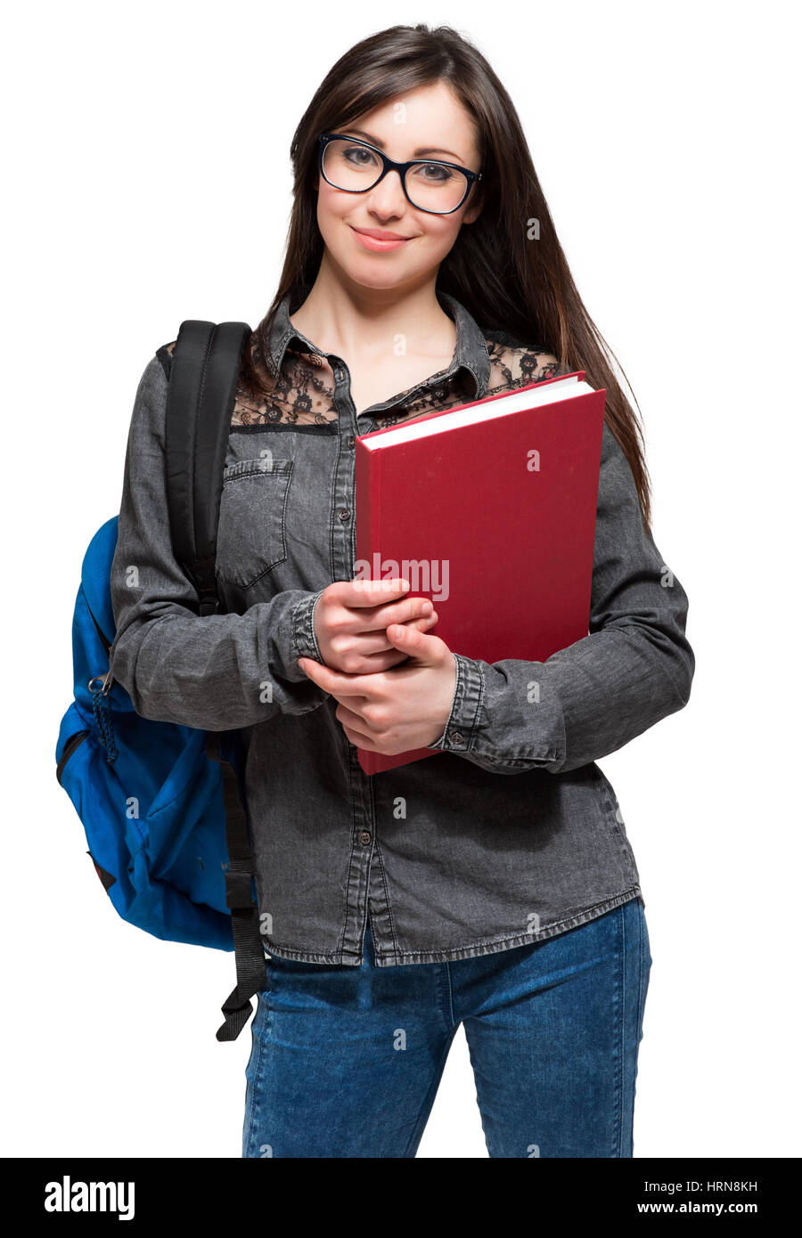 Portrait of a beautiful smiling student Stock Photo - Alamy