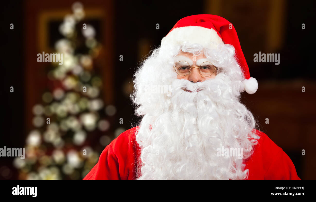 Indoor portrait of Santa Claus Stock Photo - Alamy