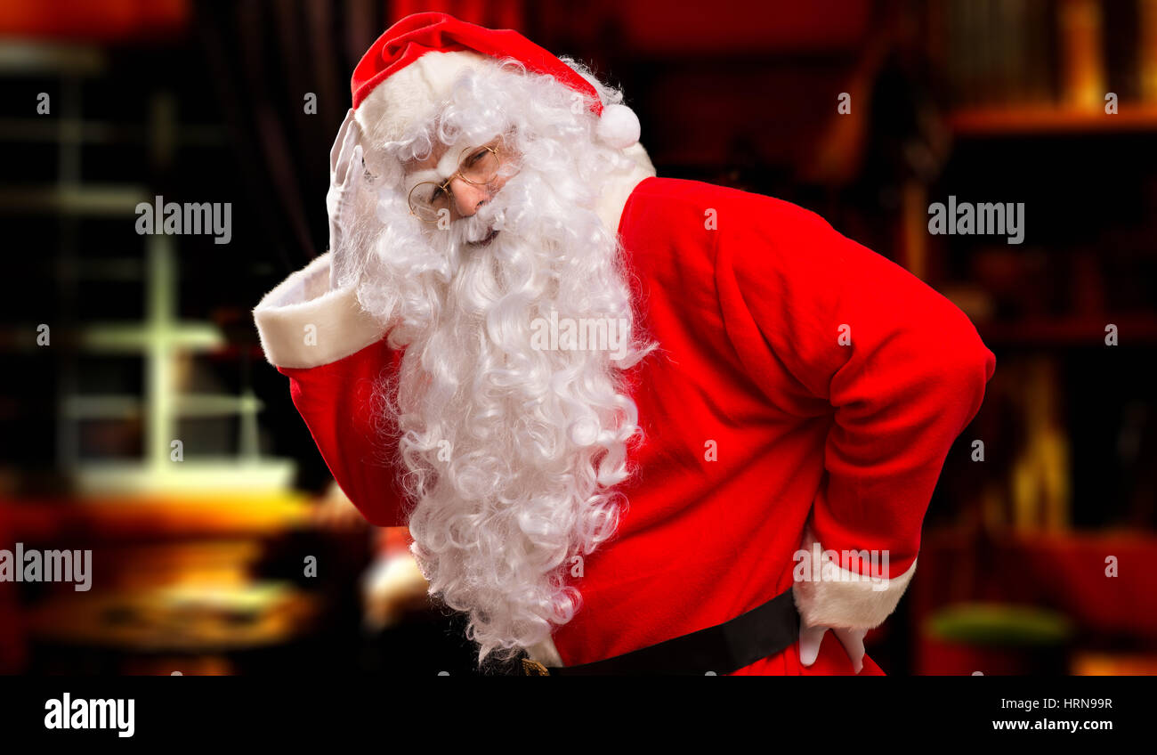 Indoor portrait of Santa Claus Stock Photo - Alamy