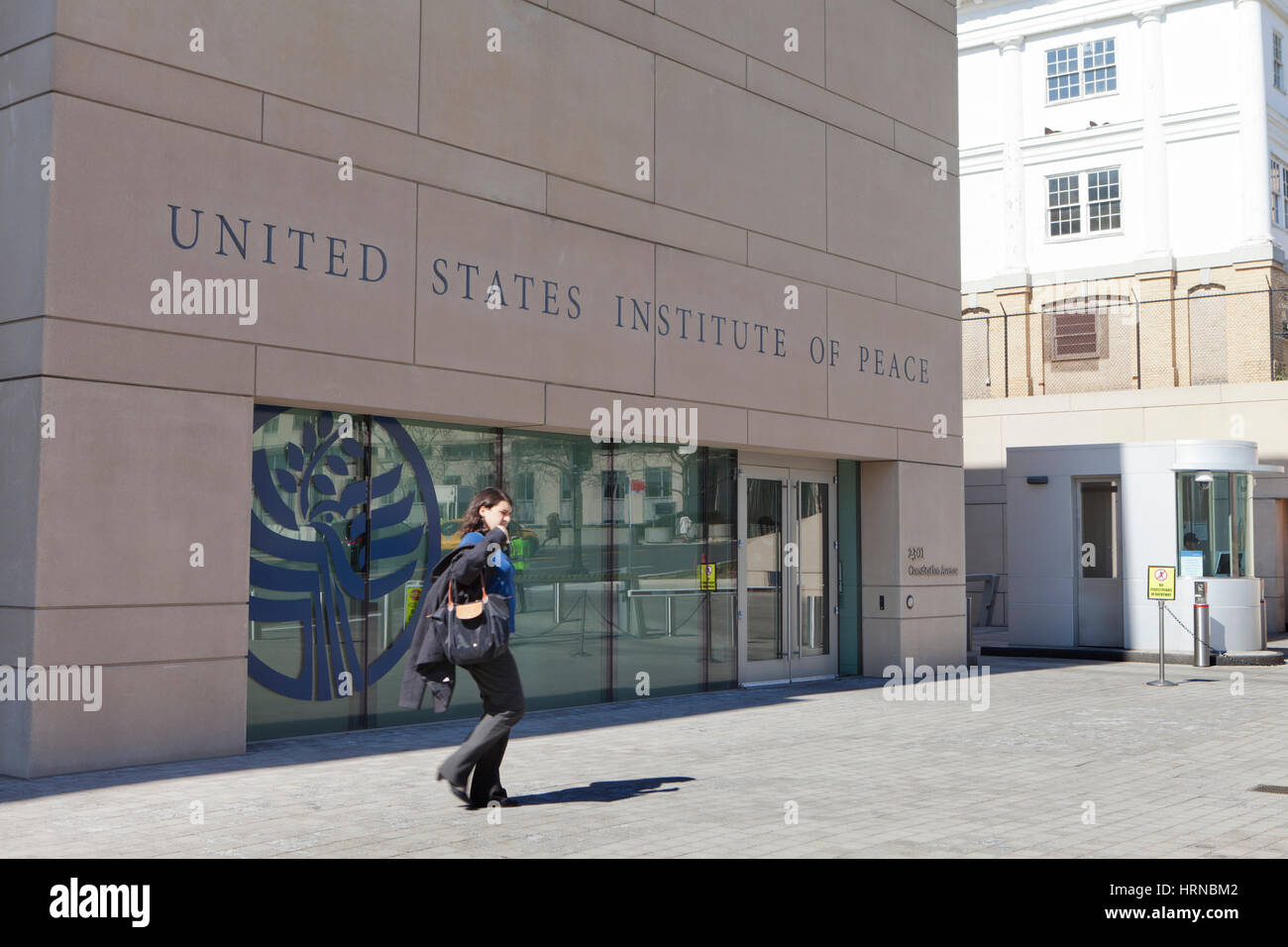 US Institute of Peace building entrance - Washington, DC USA Stock Photo