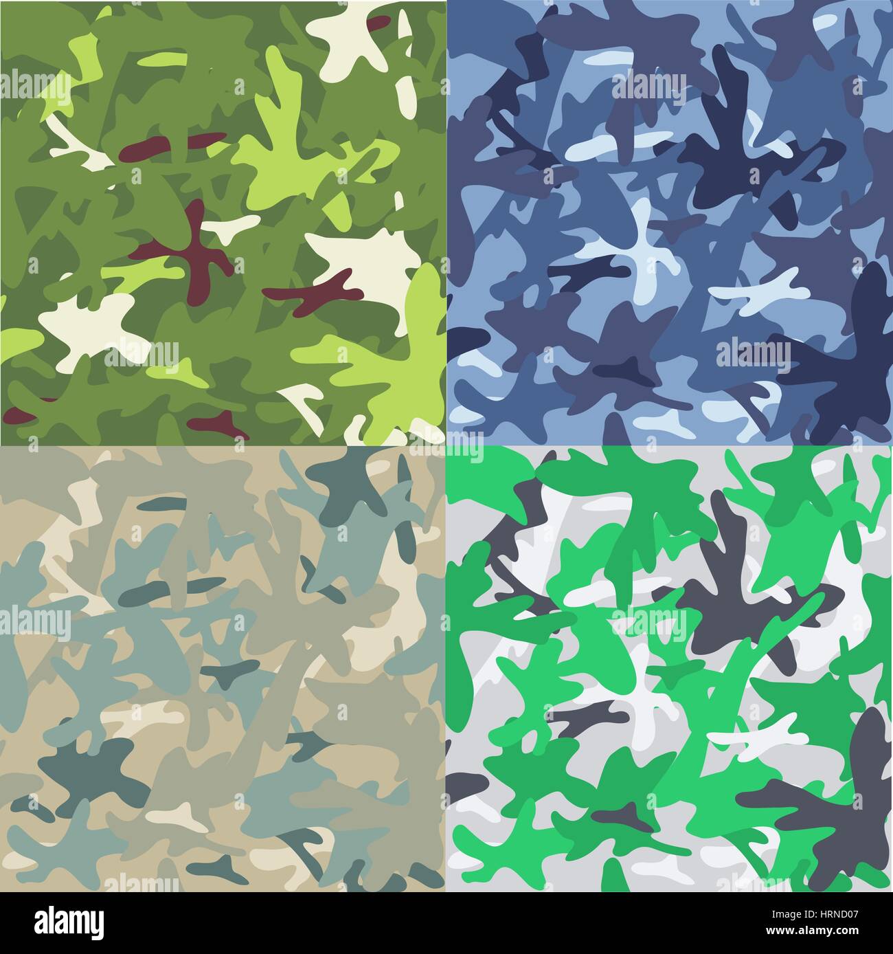 Set of camouflage military background. Seamless pattern Stock Vector ...