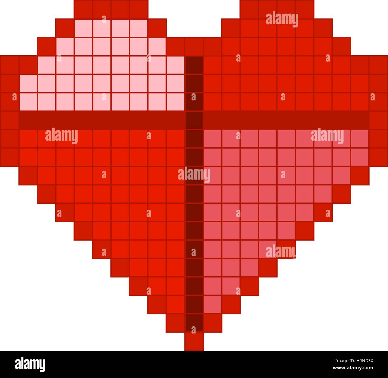 Red pixel heart Stock Vector Image & Art - Alamy