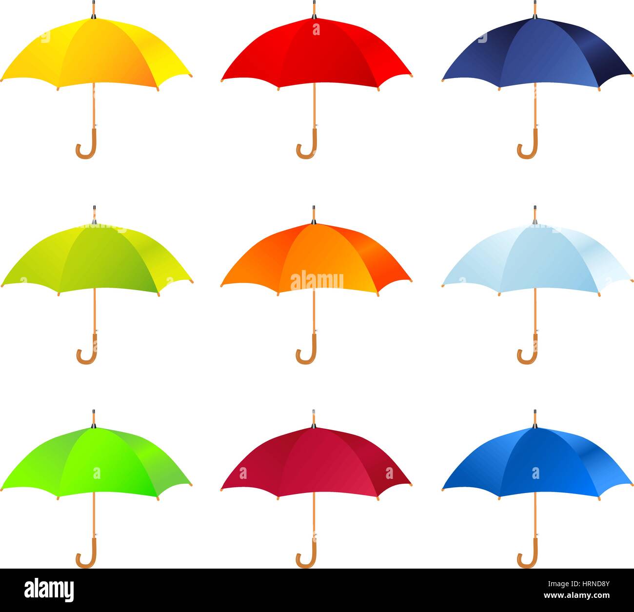 Set of umbrellas Stock Vector Image & Art - Alamy