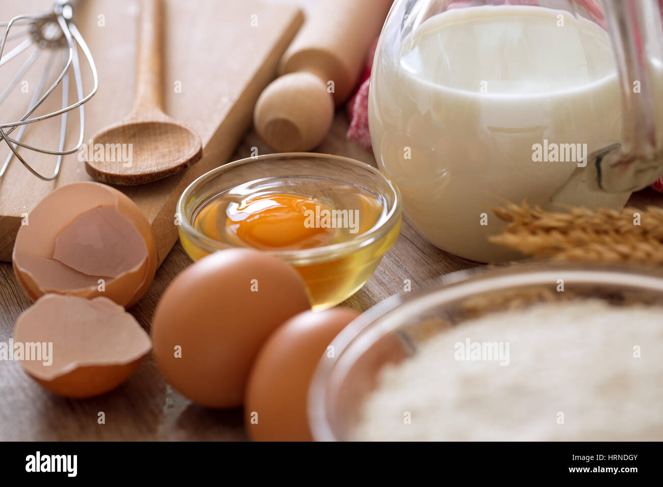 Milk flour eggs ingredients hires stock photography and images Alamy