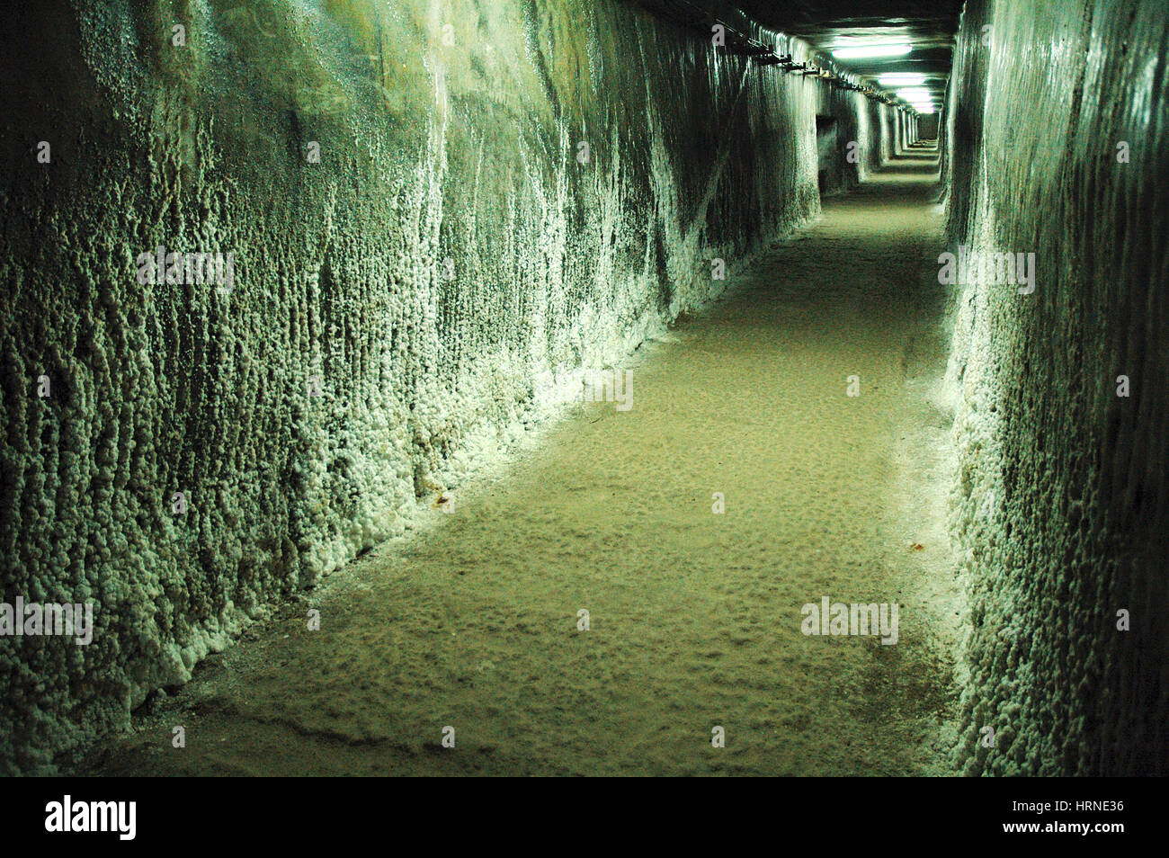 Underground gallery in a salt mine Stock Photo Alamy