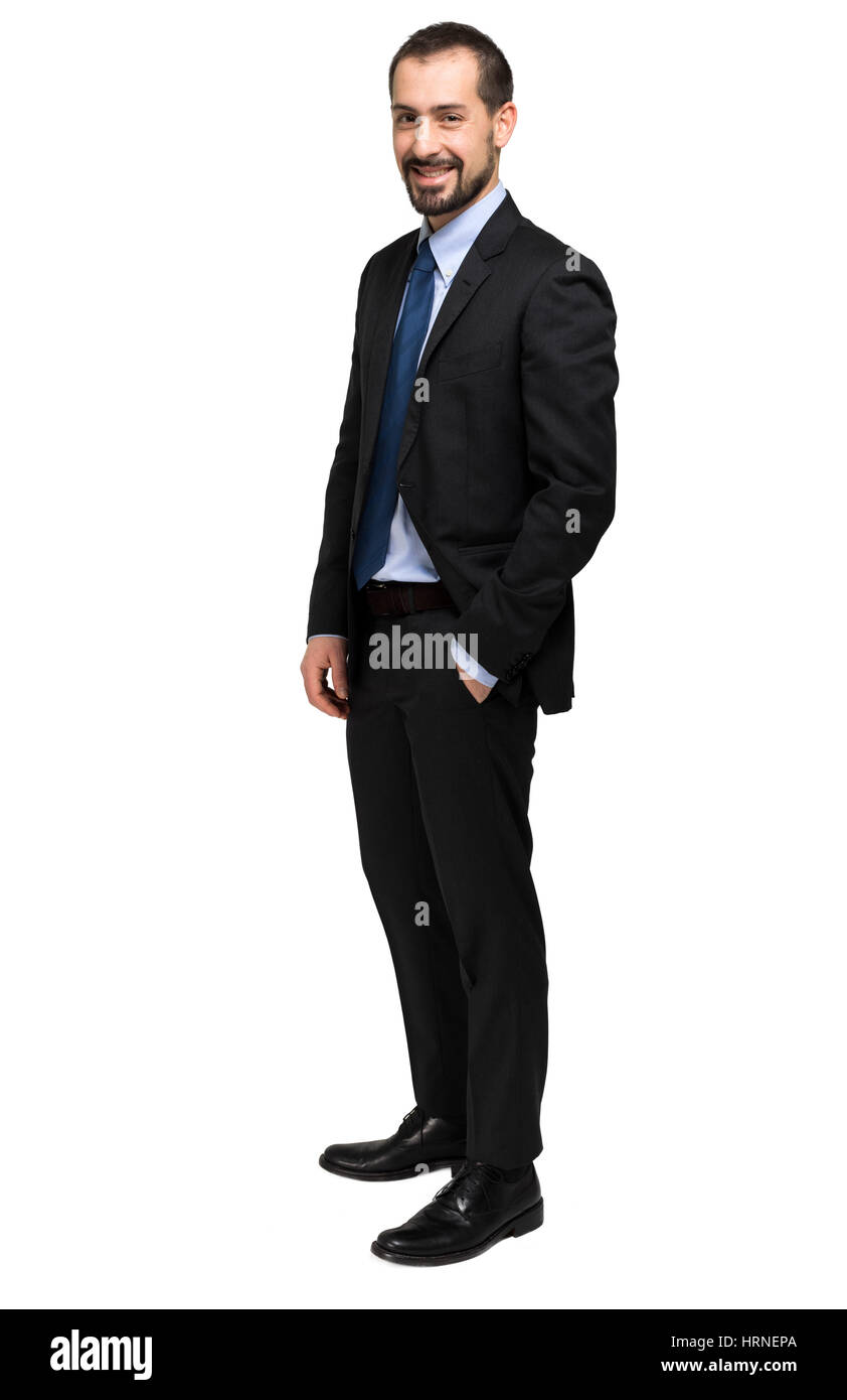 Portrait of a smiling businessman. Isolated on white Stock Photo - Alamy