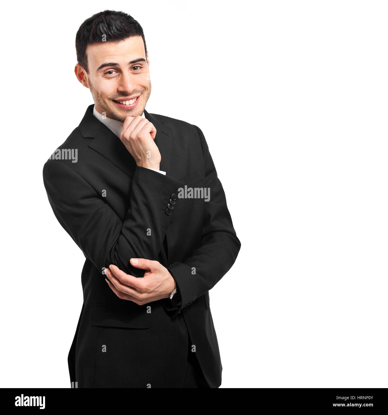 Confident businessman isolated on white Stock Photo - Alamy