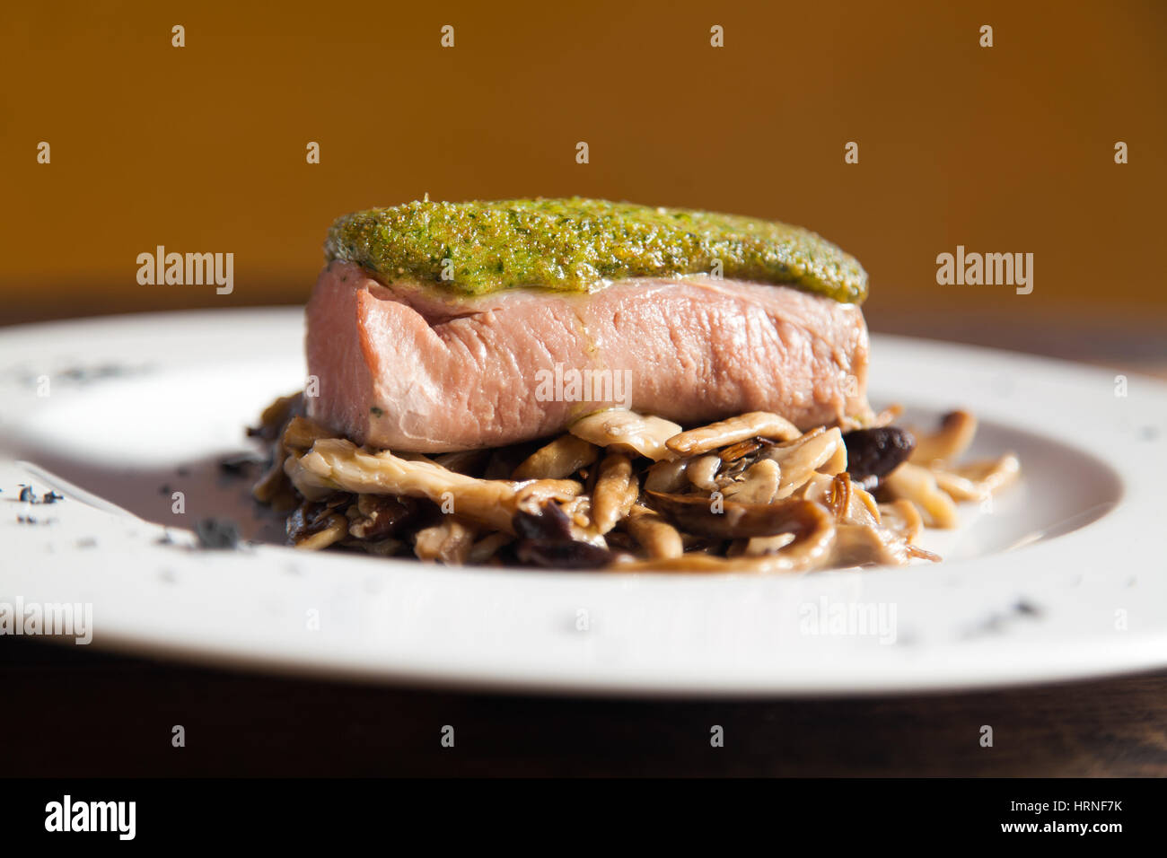 Meat with mushrooms Stock Photo - Alamy