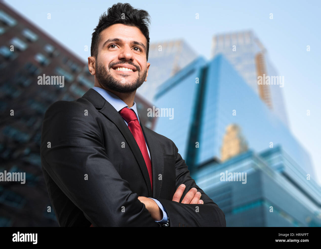Portrait of an handsome businessman in an urban setting Stock Photo - Alamy