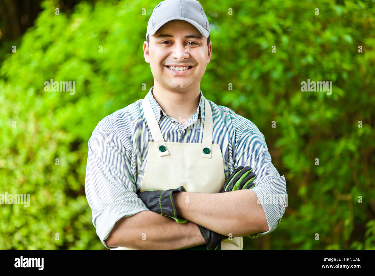 Portrait of a professional gardener Stock Photo - Alamy