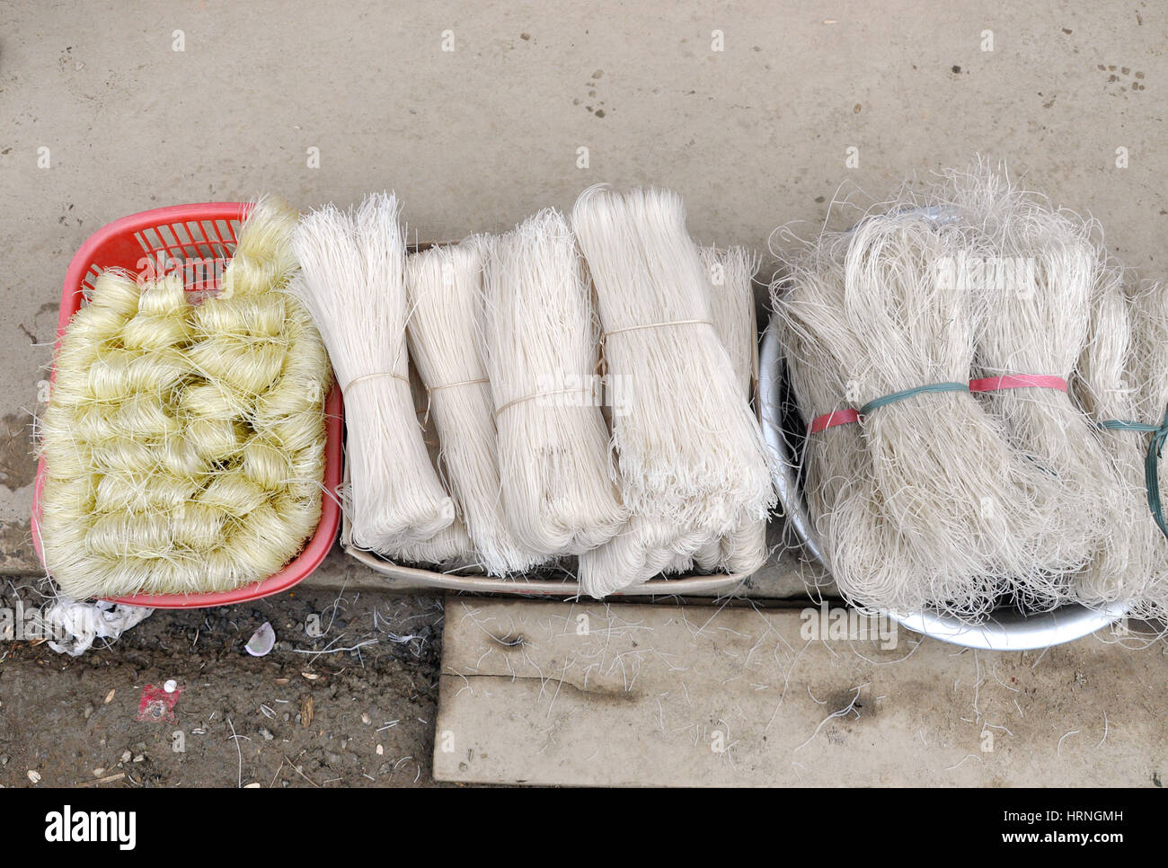 Rice noodle in a market Stock Photo Alamy