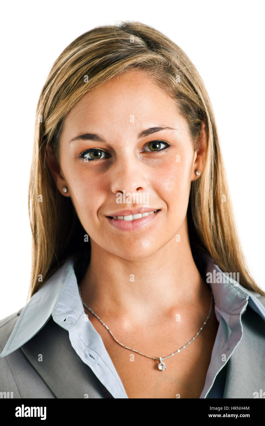 Business woman portrait isolated on white Stock Photo - Alamy