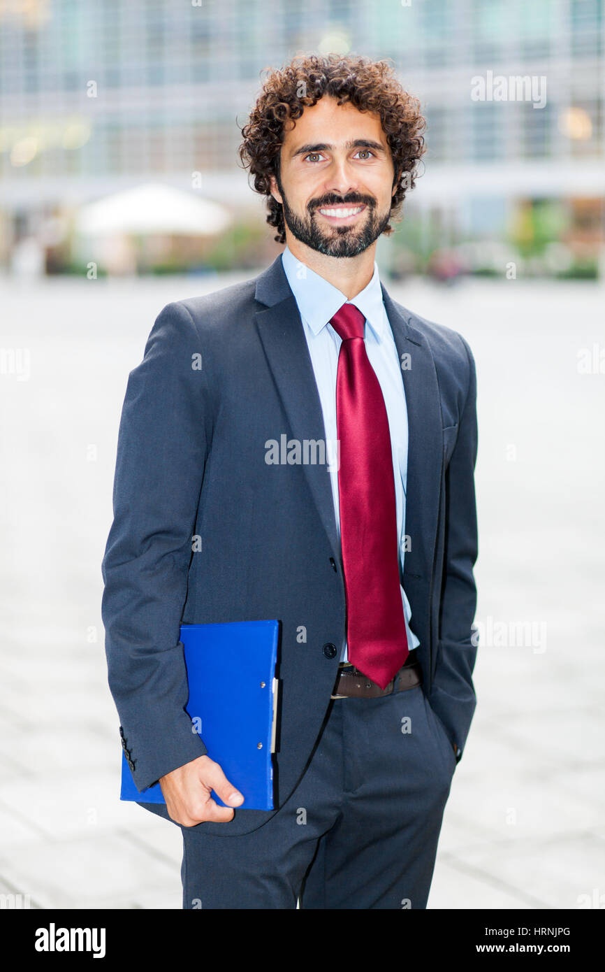 Friendly male manager outdoor Stock Photo Alamy