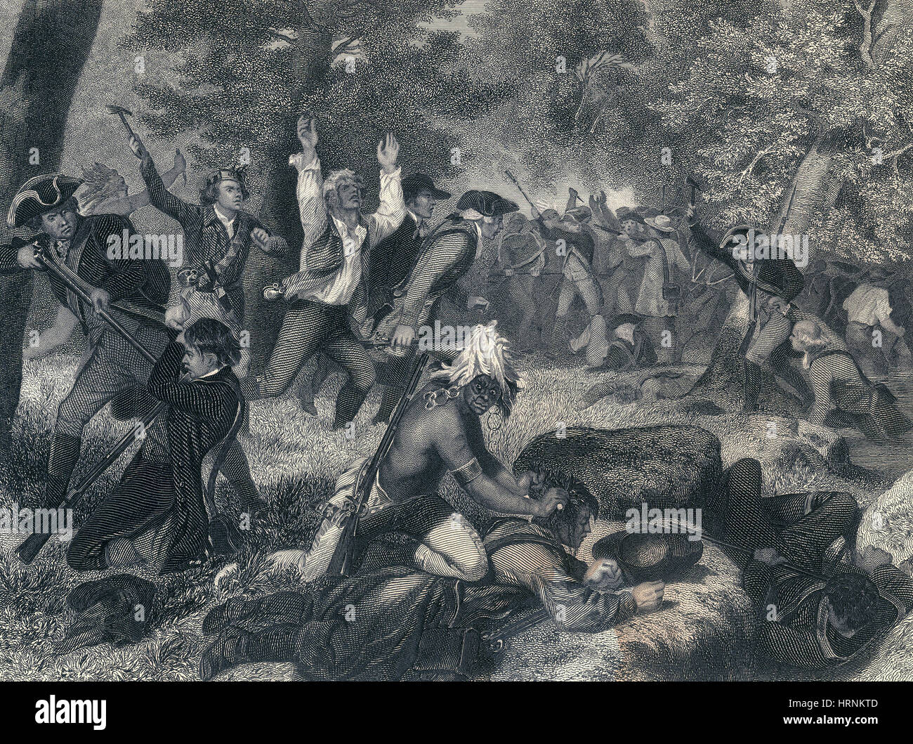 Battle of Wyoming, 1778 Stock Photo