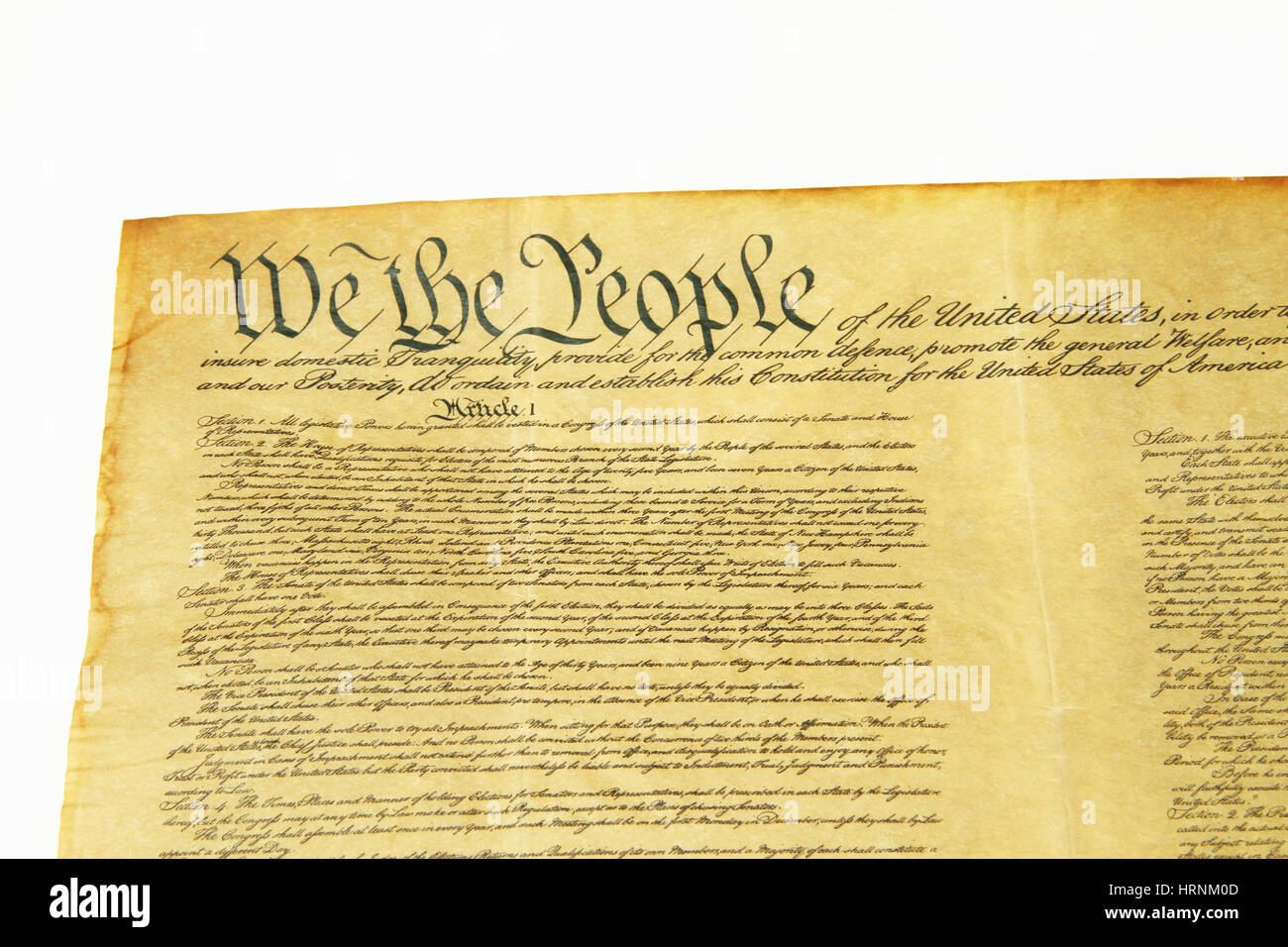 U.S Constitution Stock Photo