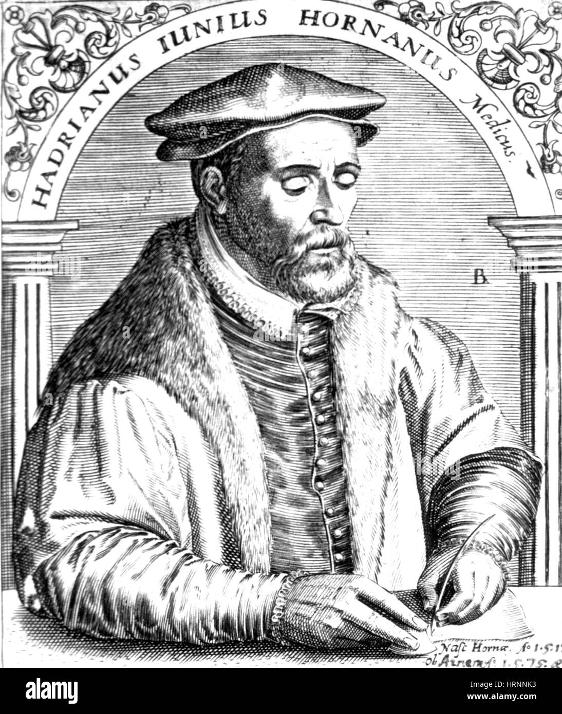 Hadrianus Junius, Dutch Physican and Classical Scholar Stock Photo