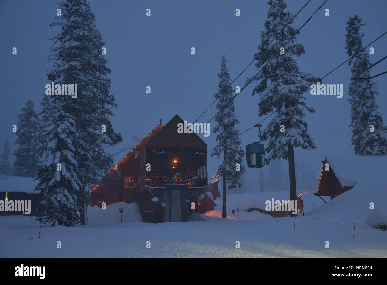 Sugar Bowl ski resort, Norden CA Stock Photo Alamy