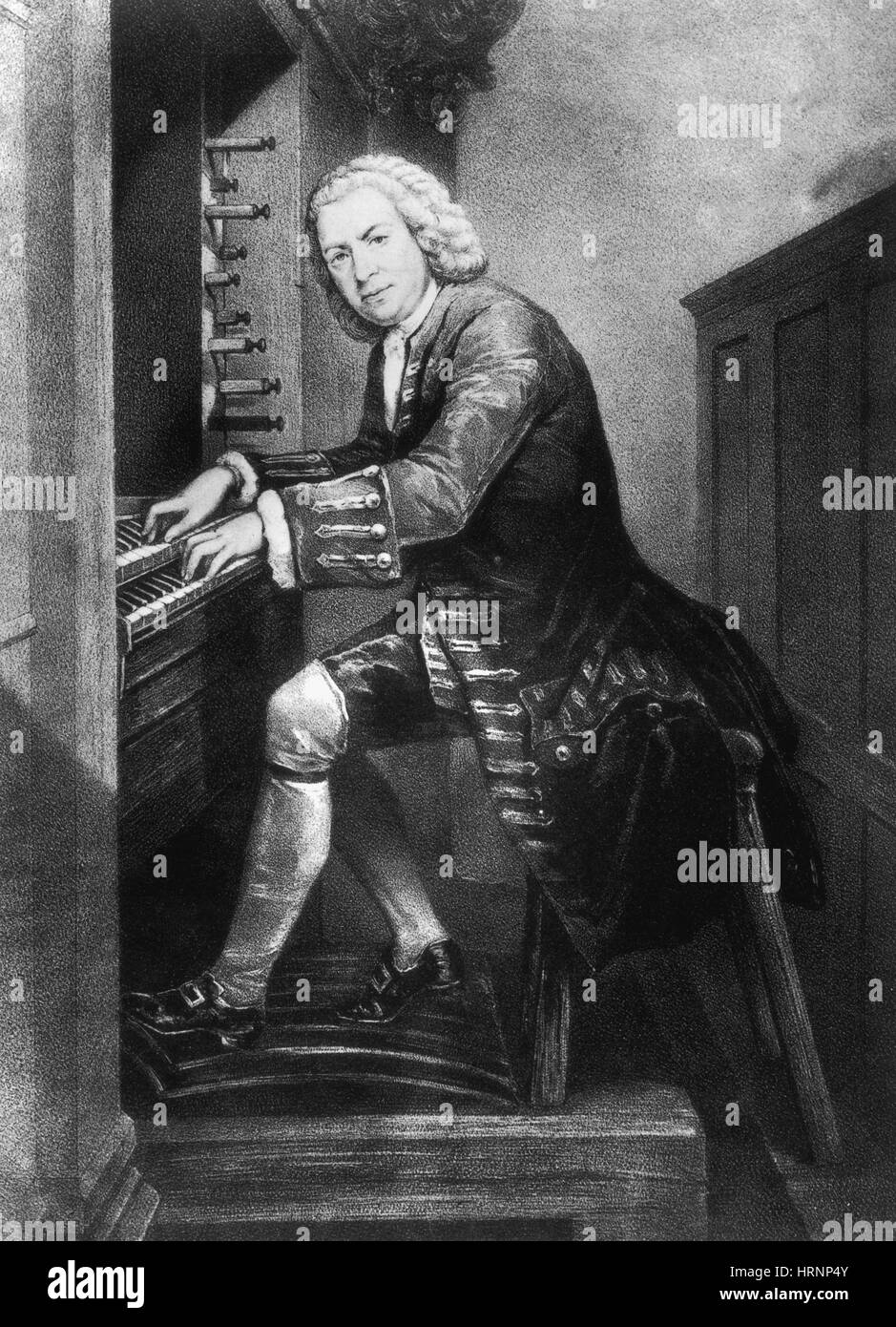 Johann Sebastian Bach, German Composer Stock Photo