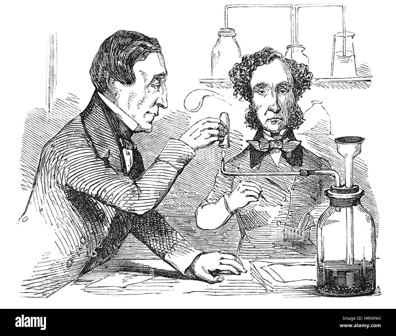 Performing the Marsh Test, 1856 Stock Photo