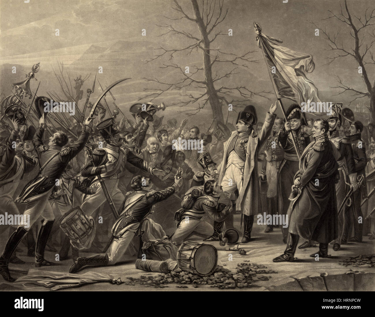 Napoleon returns from the island of elba hires stock photography and