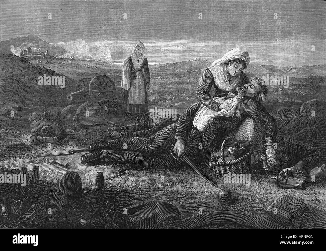 Battlefield Medicine, 19th Century Stock Photo