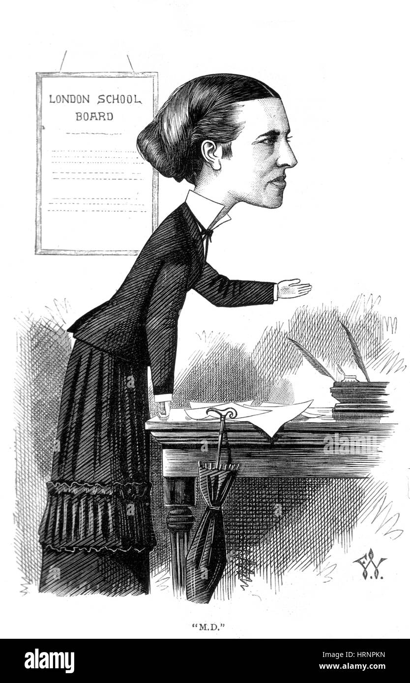 Elizabeth Garrett Anderson, English Physician and Feminist Stock Photo