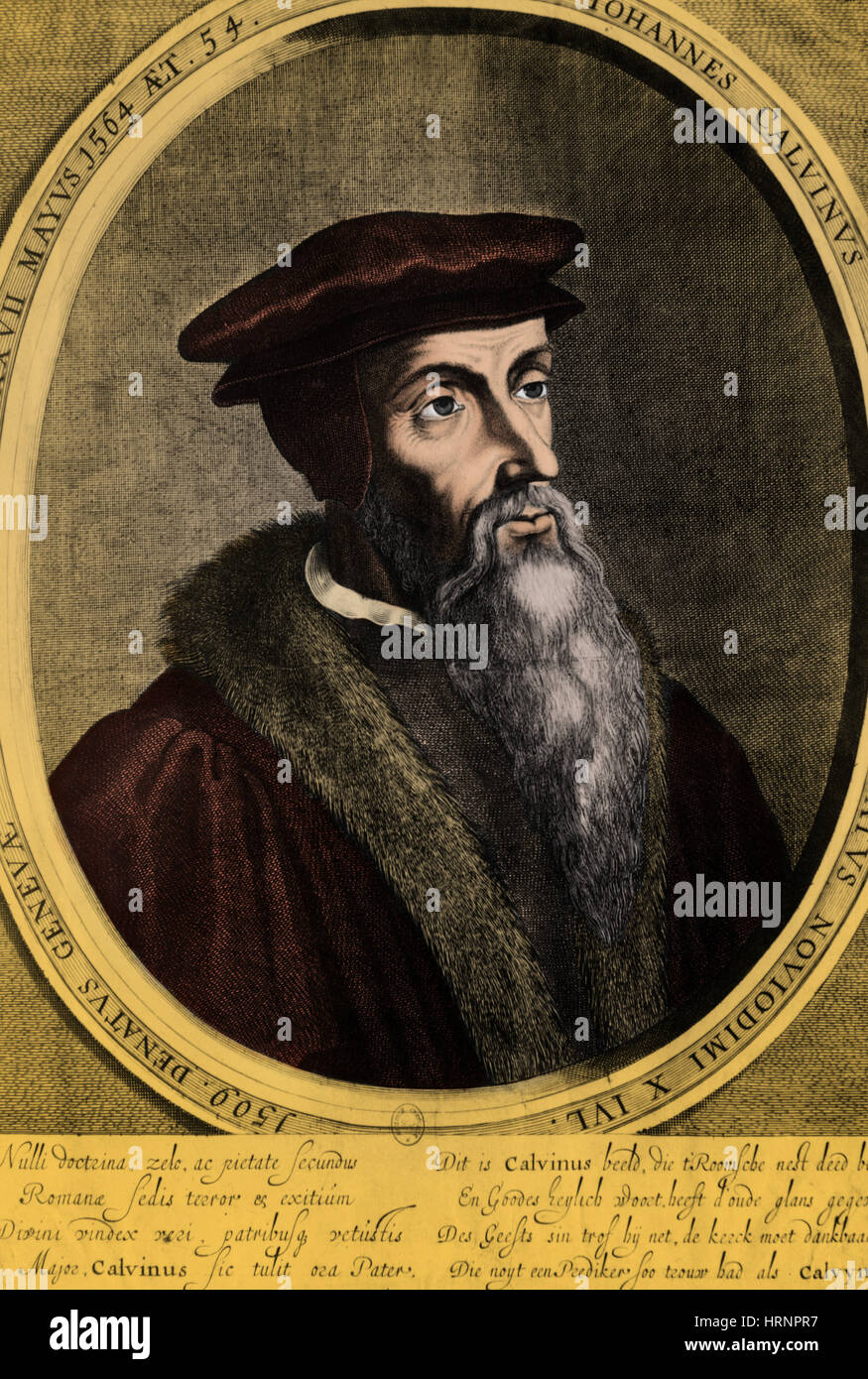 John Calvin, French Theologian Stock Photo