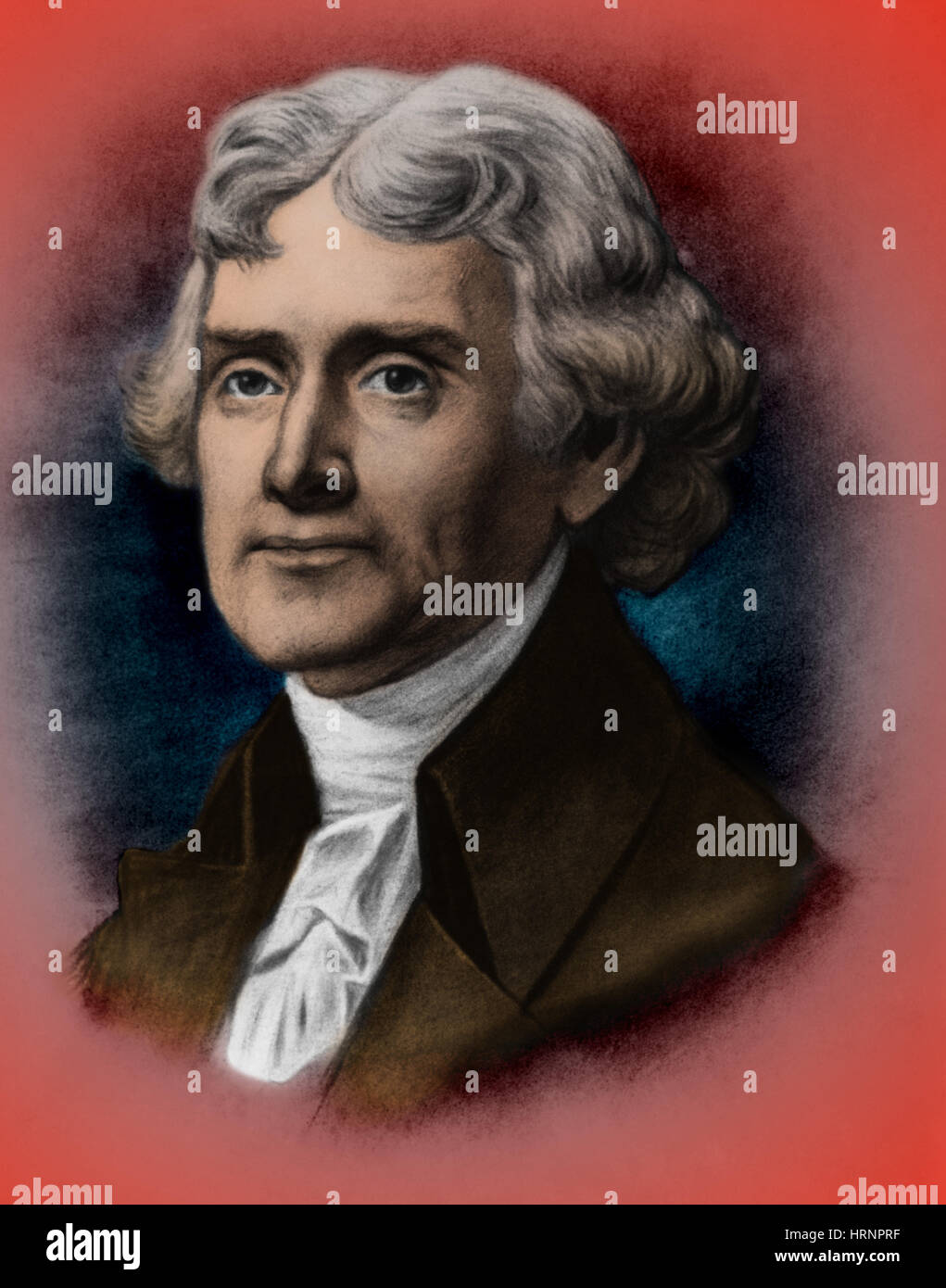 Thomas Jefferson, 3rd U.S. President Stock Photo