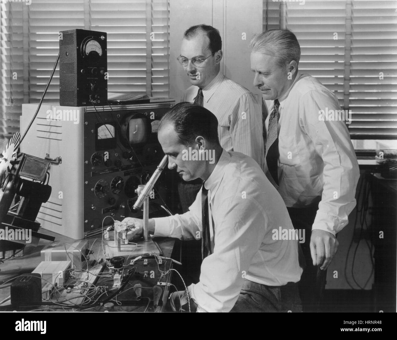 Bardeen, Shockley and Brattain, 1948 Stock Photo