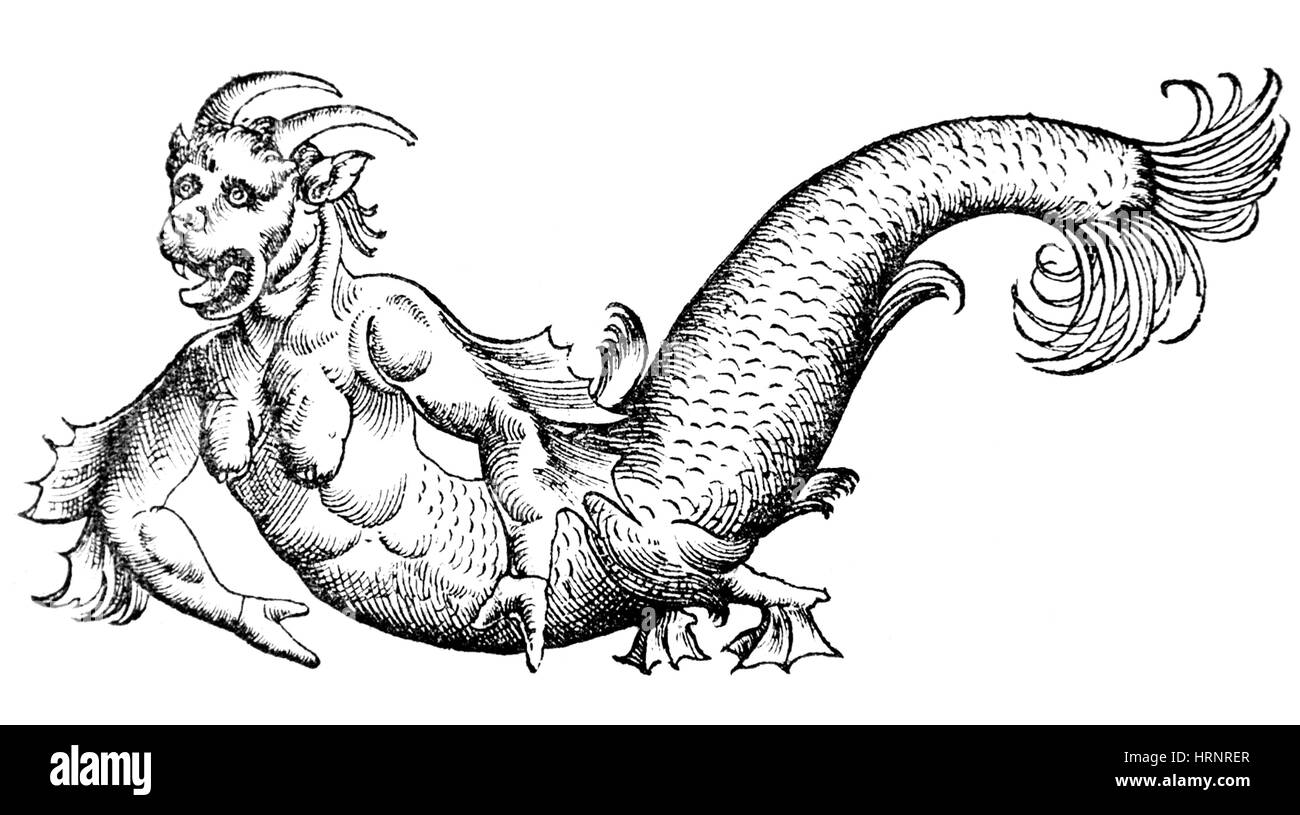 Sea-Devil, Legendary Creature Stock Photo