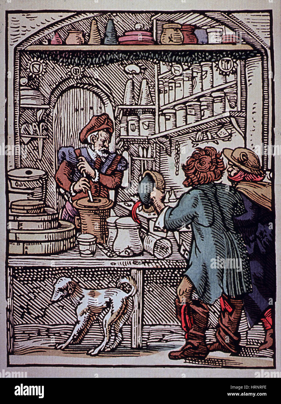 Apothecary, 16th Century Stock Photo