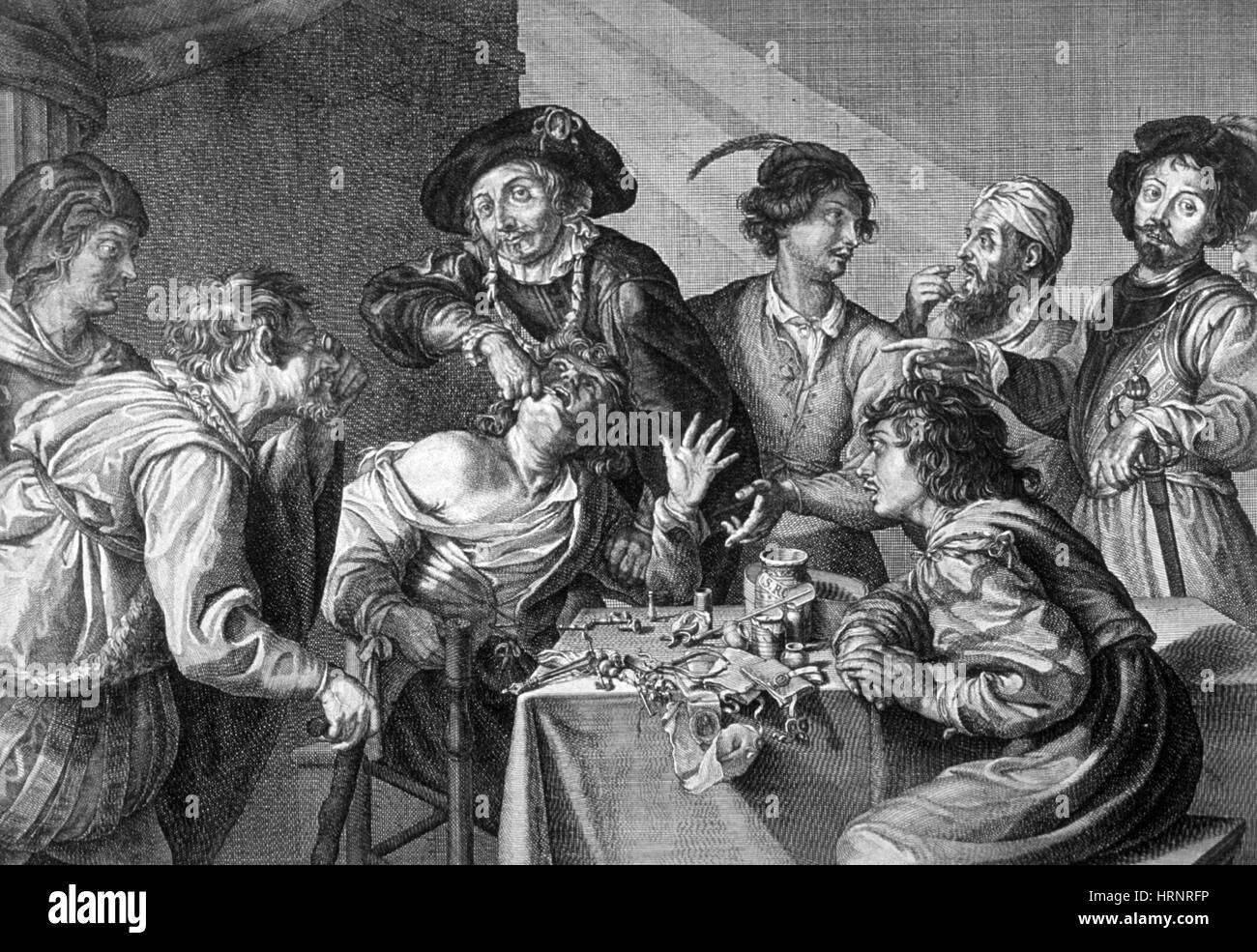 The Tooth-Puller, 1631 Stock Photo