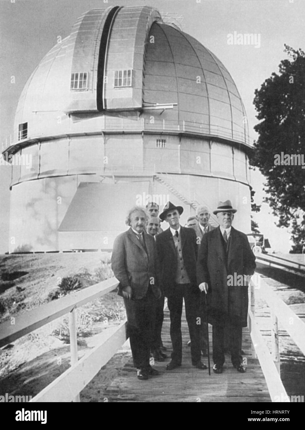 Einsten and Scientists at Mount Wilson Observatory, 1931 Stock Photo