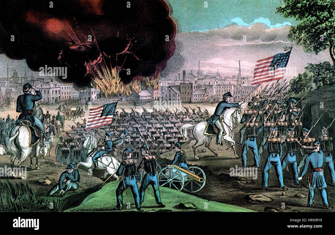 American Civil War, Capture of Atlanta, 1864 Stock Photo