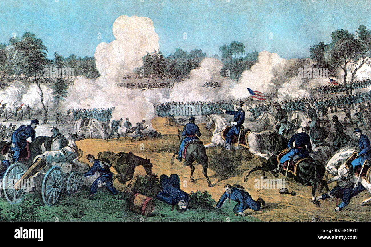 American Civil War, Battle of the Wilderness, 1864 Stock Photo - Alamy