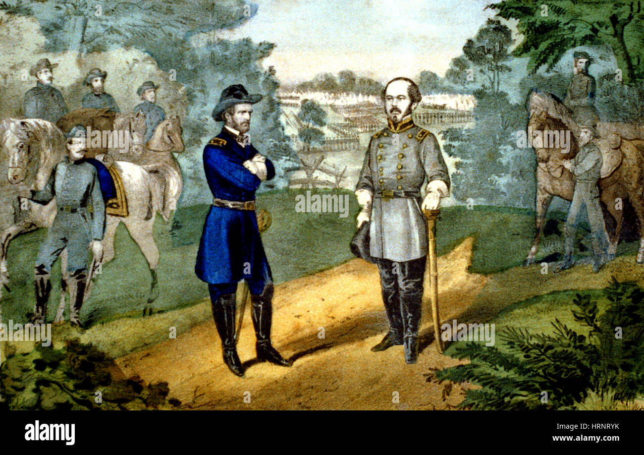 American Civil War, Surrender of General Johnston, 1865 Stock Photo